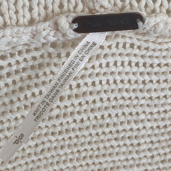 Free people Cascading Ruffle Ivory Cardigan S - Picture 3 of 10